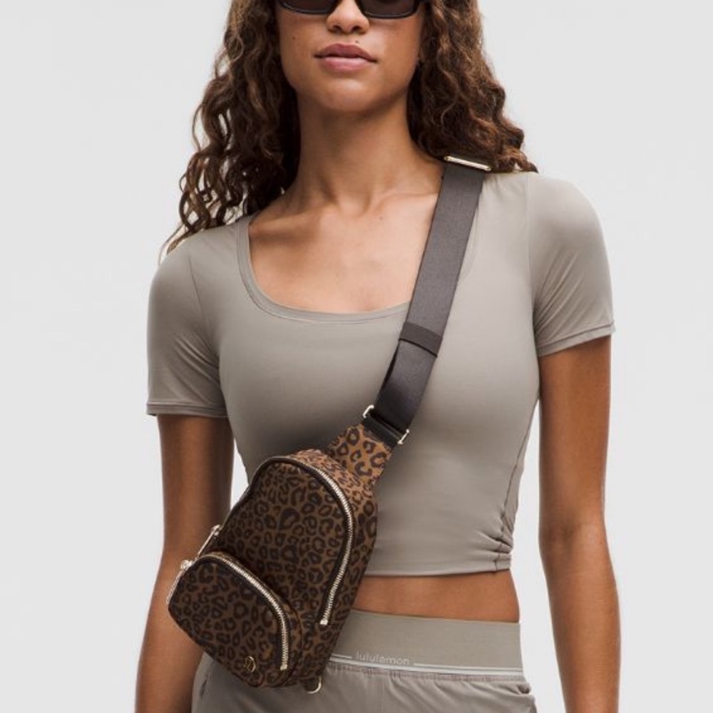 lululemon athletica Leopard Print Crossbody Bag